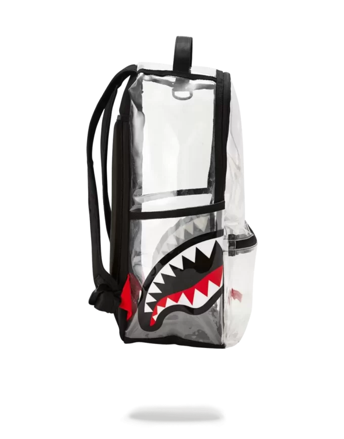20/20 VISION DOUBLE CARGO SIDE SHARK CLEAR BACKPACK 20/20 VISION DOUBLE CARGO SIDE SHARK CLEAR BACKPACK
