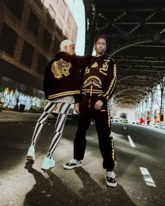 A.I.9 AFRICAN INTELLIGENCE GUILDED LEOPARD – SANDFLOWER COLLAB VARSITY JACKET