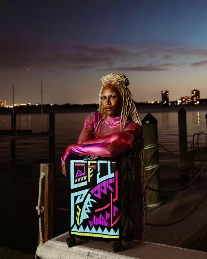 A.I. PATH TO THE FUTURE III HARDSHELL CARRY-ON LUGGAGE – SANDFLOWER COLLAB A.I. PATH TO THE FUTURE III HARDSHELL CARRY-ON LUGGAGE – SANDFLOWER COLLAB