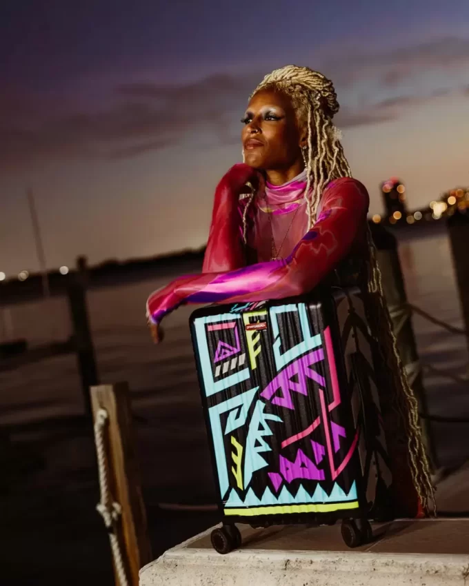 A.I. PATH TO THE FUTURE III HARDSHELL CARRY-ON LUGGAGE – SANDFLOWER COLLAB A.I. PATH TO THE FUTURE III HARDSHELL CARRY-ON LUGGAGE – SANDFLOWER COLLAB