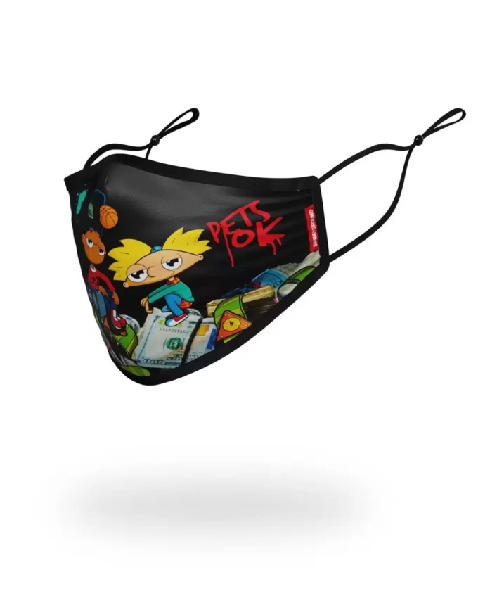 ADULT HEY ARNOLD MONEY STACKS FORM FITTING FACE-COVERING ADULT HEY ARNOLD MONEY STACKS FORM FITTING FACE-COVERING