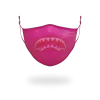 ADULT PINK SHARK FORM-FITTING FACE MASK ADULT PINK SHARK FORM-FITTING FACE MASK