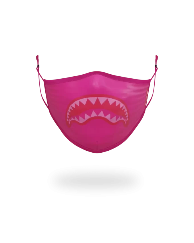 ADULT PINK SHARK FORM-FITTING FACE MASK ADULT PINK SHARK FORM-FITTING FACE MASK