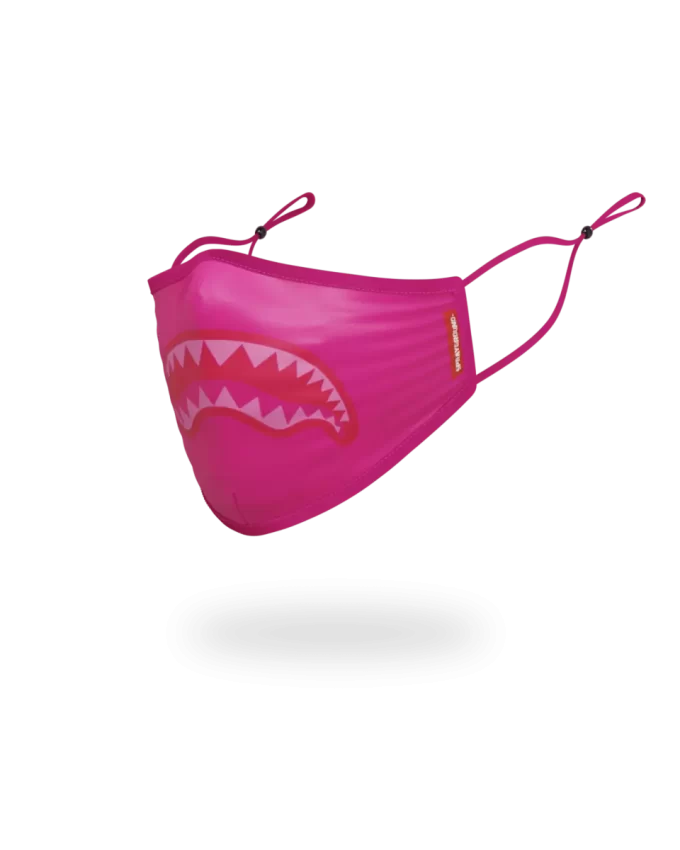 ADULT PINK SHARK FORM-FITTING FACE MASK ADULT PINK SHARK FORM-FITTING FACE MASK