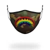 ADULT RAINBOW SHARK FORM FITTING FACE MASK ADULT RAINBOW SHARK FORM FITTING FACE MASK