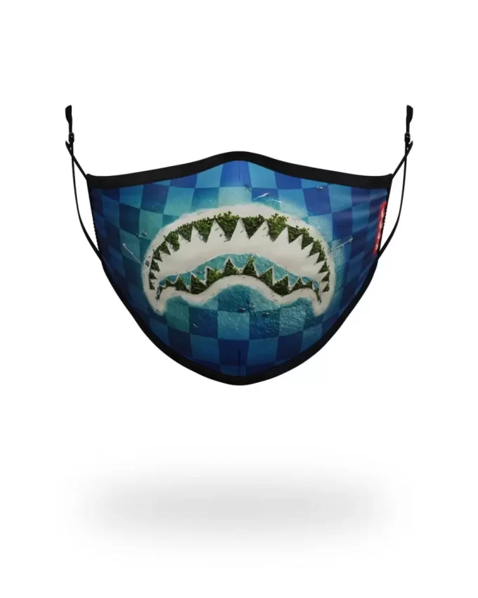 ADULT SHARK ISLAND FORM FITTING FACE MASK ADULT SHARK ISLAND FORM FITTING FACE MASK
