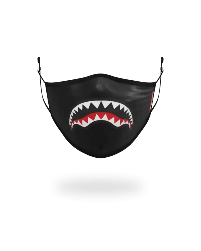 ADULT SHARK LOGO (BLACK) FORM-FITTING FACE MASK ADULT SHARK LOGO (BLACK) FORM-FITTING FACE MASK