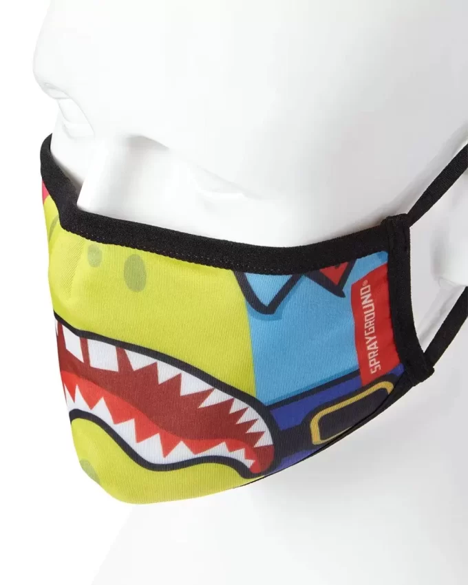 ADULT SPONGEBOB OG SHARK FORM FITTING FACE-COVERING ADULT SPONGEBOB OG SHARK FORM FITTING FACE-COVERING