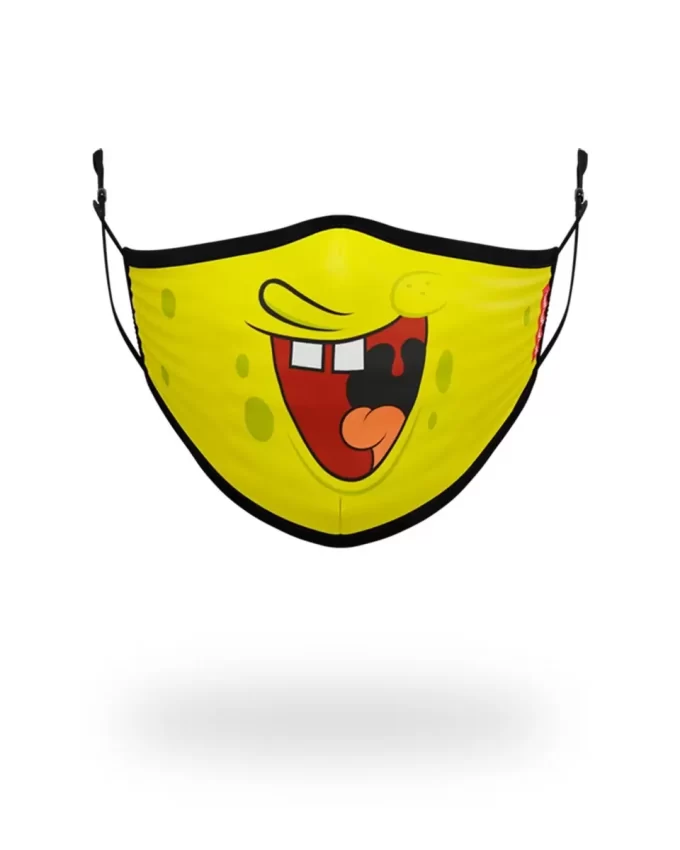 ADULT SPONGEBOB SMILE FORM FITTING FACE-COVERING ADULT SPONGEBOB SMILE FORM FITTING FACE-COVERING