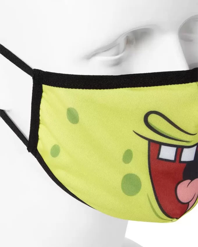 ADULT SPONGEBOB SMILE FORM FITTING FACE-COVERING ADULT SPONGEBOB SMILE FORM FITTING FACE-COVERING