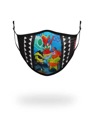 ADULT SPONGEBOB TRACK SUIT FORM FITTING FACE-COVERING