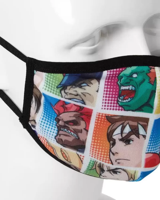 ADULT STREET FIGHTER PLAYER SELECT FORM FITTING FACE-COVERING ADULT STREET FIGHTER PLAYER SELECT FORM FITTING FACE-COVERING