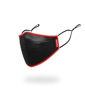 ADULT VERTICAL SHARK (BLACK) FORM-FITTING FACE MASK