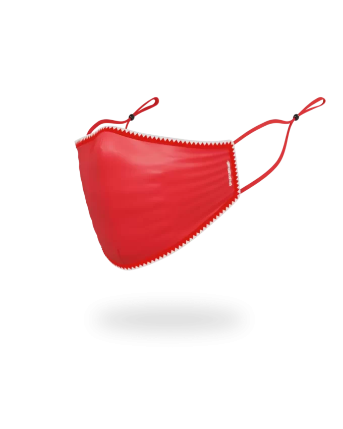 ADULT VERTICAL SHARK (RED) FORM-FITTING FACE MASK ADULT VERTICAL SHARK (RED) FORM-FITTING FACE MASK