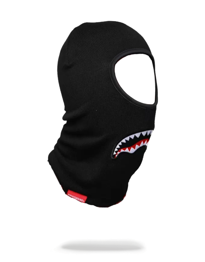 BLACK SHARKMOUTH SKI MASK