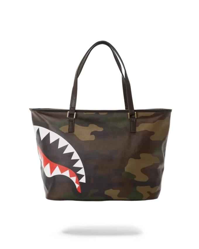 CHECKS IN CAMOFLAUGE TOTE CHECKS IN CAMOFLAUGE TOTE