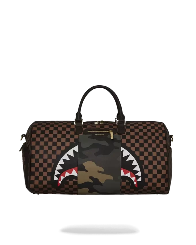 EXTERIOR GOLD ZIP POCKET SHARKS IN PARIS DUFFLE EXTERIOR GOLD ZIP POCKET SHARKS IN PARIS DUFFLE