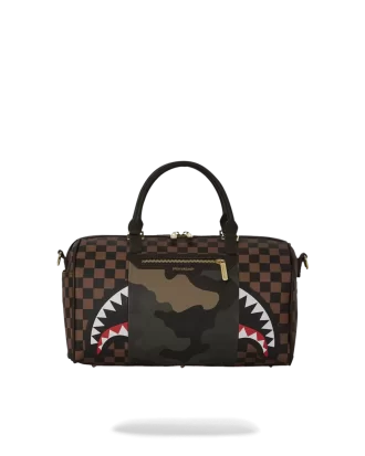 EXTERIOR GOLD ZIP POCKET SHARKS IN PARIS MINI DUFFLE