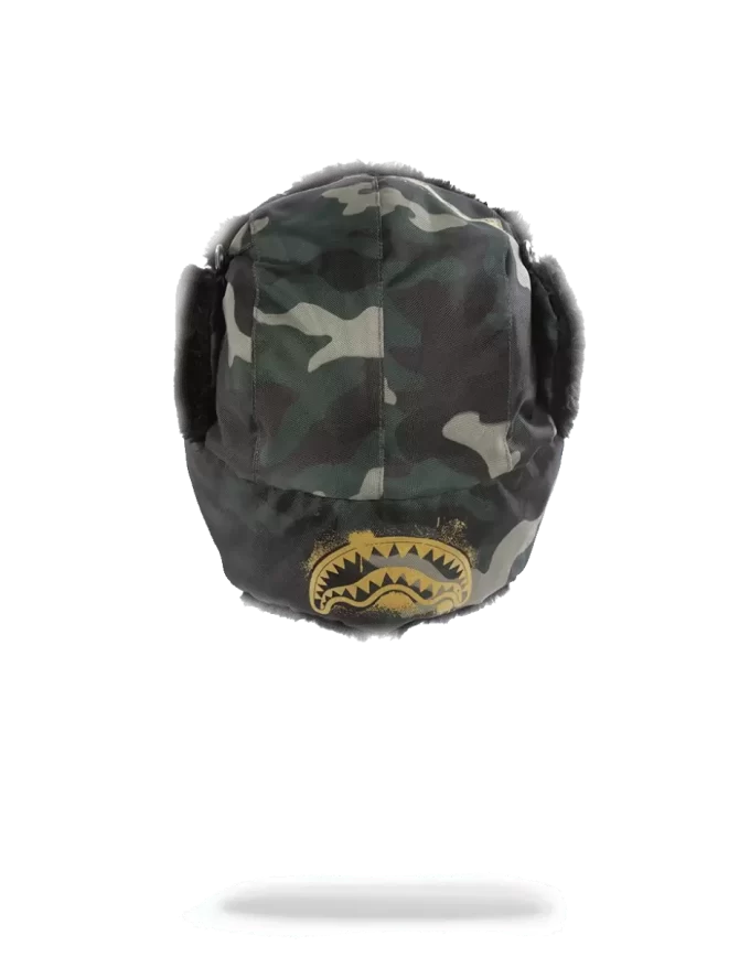 GOLD STENCIL CAMO AVIATOR HAT GOLD STENCIL CAMO AVIATOR HAT