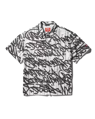 GRAFFITI SHORT SLEEVE BUTTON FRONT SHIRT GRAFFITI SHORT SLEEVE BUTTON FRONT SHIRT
