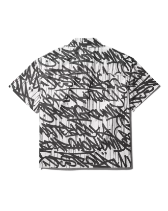 GRAFFITI SHORT SLEEVE BUTTON FRONT SHIRT GRAFFITI SHORT SLEEVE BUTTON FRONT SHIRT