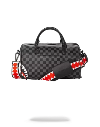 GREY CHECKERED SHARKS IN PARIS MINI DUFFLE