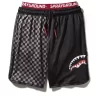 GREY CHECKERED SPLIT CORTO SWIM TRUNKS GREY CHECKERED SPLIT CORTO SWIM TRUNKS