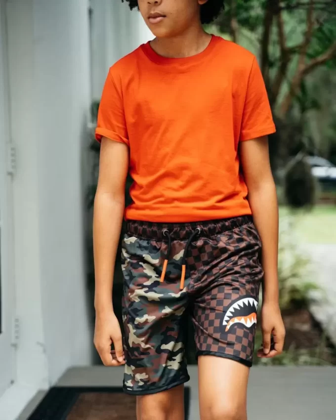KIDS CHECKS & CAMO SWIM TRUNKS KIDS CHECKS & CAMO SWIM TRUNKS