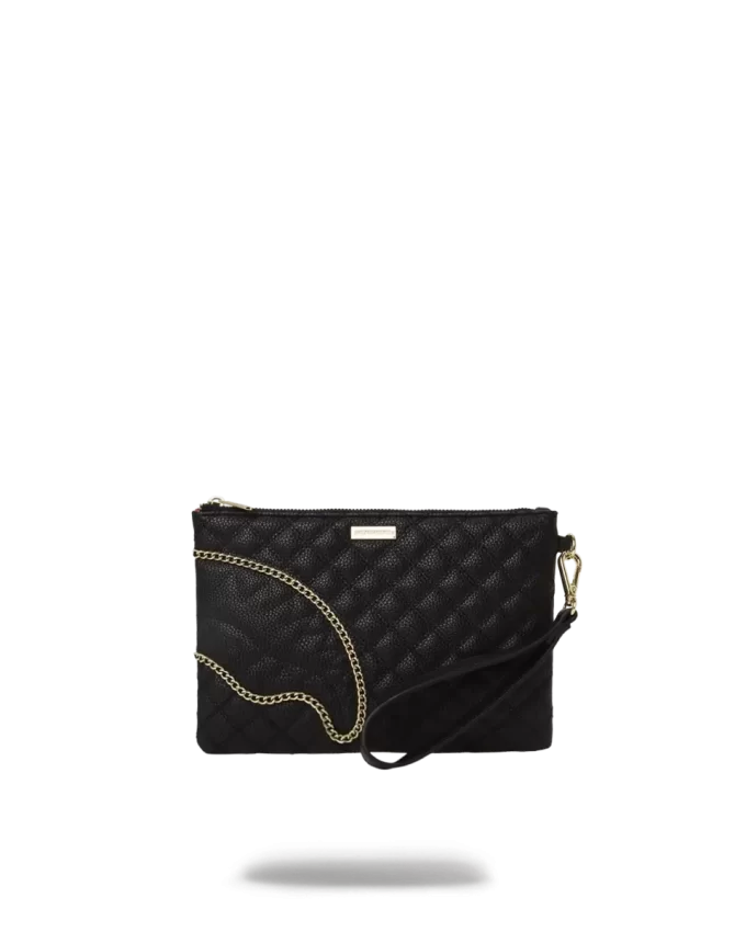 LEVELED UP SPLIT QUILT SHARK CROSSOVER CLUTCH