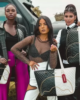 LEVELED UP SPLIT QUILT SHARK TOTE