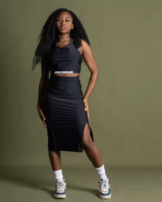 LONGUETTE SKIRT (BLACK)