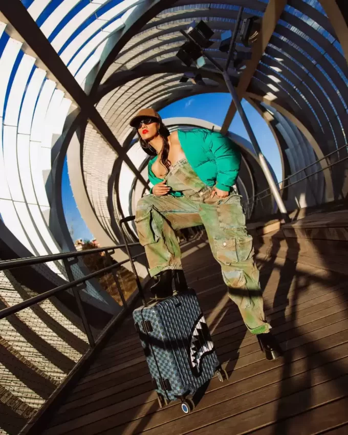 MIDNIGHT MAGIC SHARKS IN PARIS HARD SHELL CARRY-ON LUGGAGE MIDNIGHT MAGIC SHARKS IN PARIS HARD SHELL CARRY-ON LUGGAGE