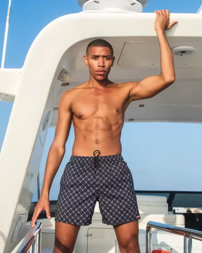 MIDNIGHT MONEY PATTERN SHOTO SWIM TRUNKS MIDNIGHT MONEY PATTERN SHOTO SWIM TRUNKS