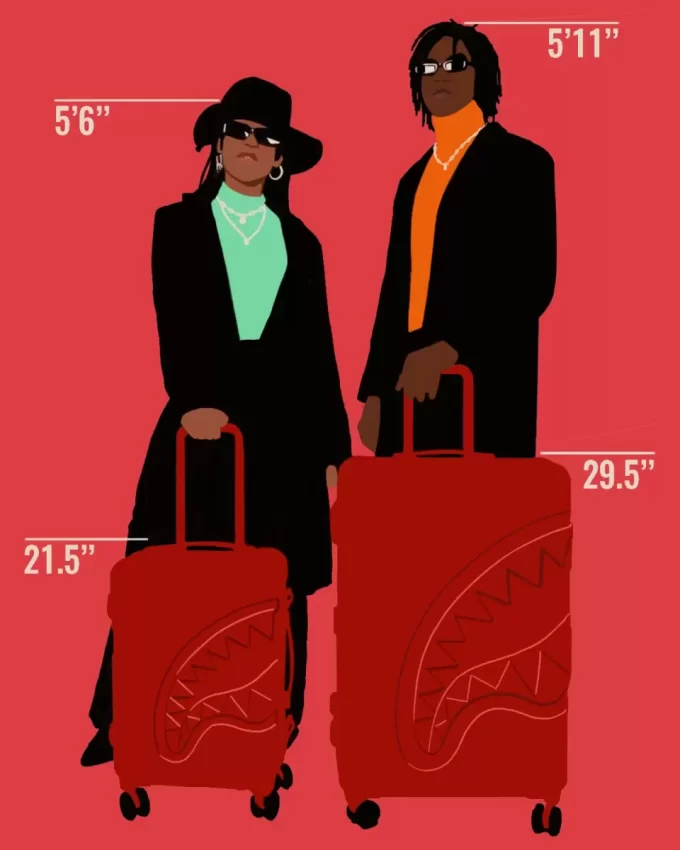 MOLDED SHARKITECTURE RED HARDSHELL CARRY-ON LUGGAGE MOLDED SHARKITECTURE RED HARDSHELL CARRY-ON LUGGAGE