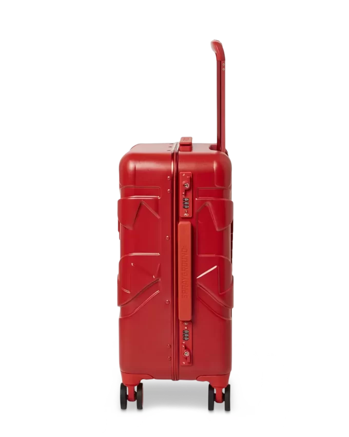 MOLDED SHARKITECTURE RED HARDSHELL CARRY-ON LUGGAGE MOLDED SHARKITECTURE RED HARDSHELL CARRY-ON LUGGAGE