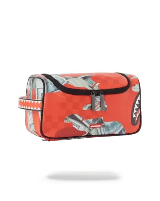 MONEY CAMO (RED) TOILETRY BAG