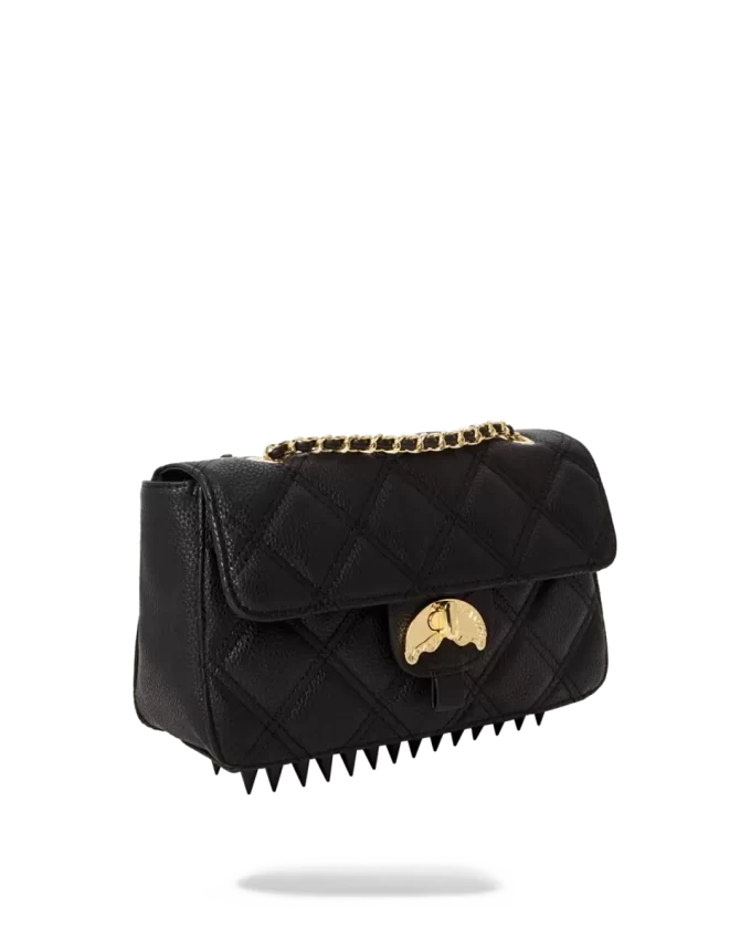 NOIR QUILT GOLD CHAIN SHARK HANDBAG NOIR QUILT GOLD CHAIN SHARK HANDBAG
