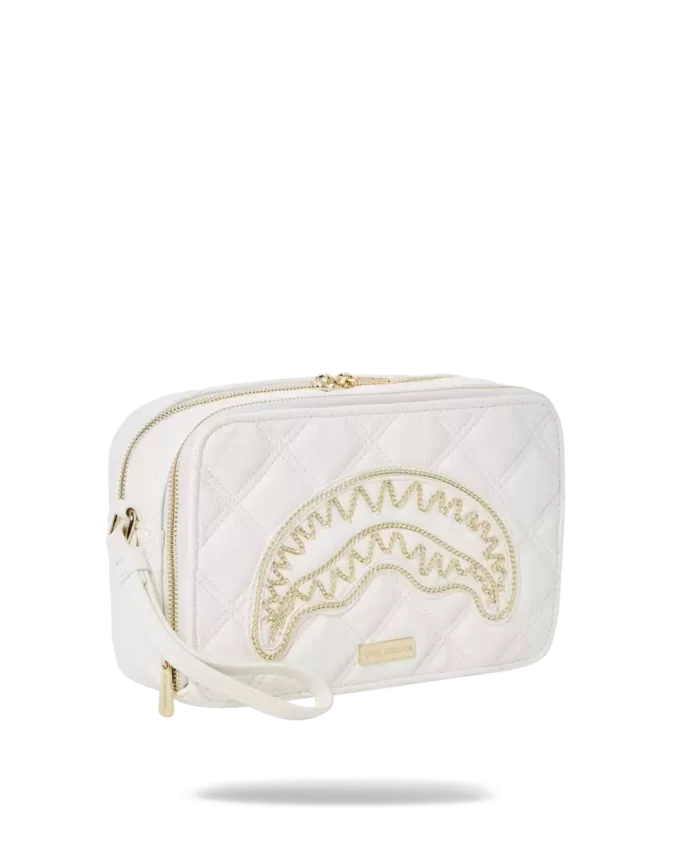 RIVIERA LE BLANC GOLD CHAIN SHARK TOILETRY BAG RIVIERA LE BLANC GOLD CHAIN SHARK TOILETRY BAG