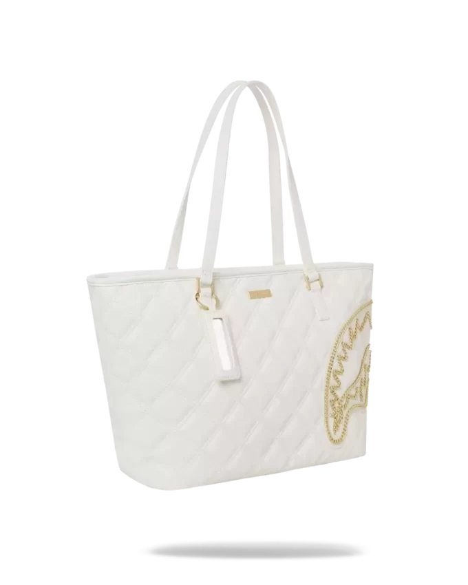 RIVIERA LE BLANC GOLD CHAIN SHARK TOTE RIVIERA LE BLANC GOLD CHAIN SHARK TOTE