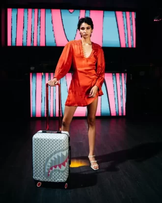 ROSE ALL DAY LA PALAIS SHARKNAUTICS HARDSHELL CARRY-ON LUGGAGE