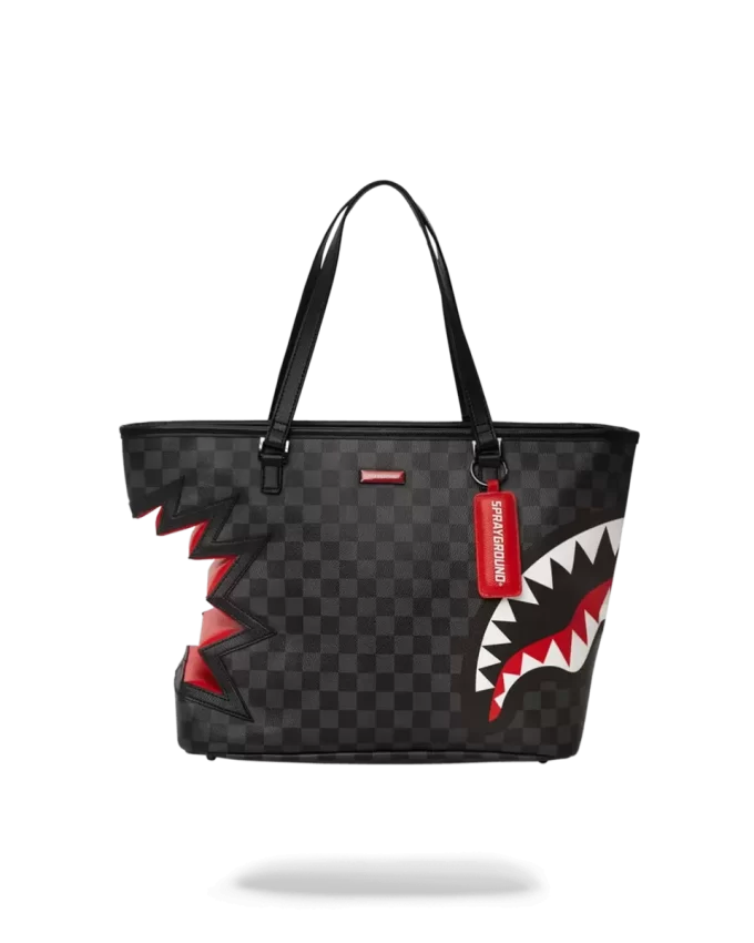 SHARK BITE SHARKS IN PARIS GRAY TOTE SHARK BITE SHARKS IN PARIS GRAY TOTE