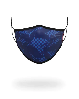 SHARK CHECK (BLUE) FACE MASK