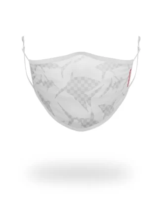 SHARK CHECK (WHITE) FACE MASK
