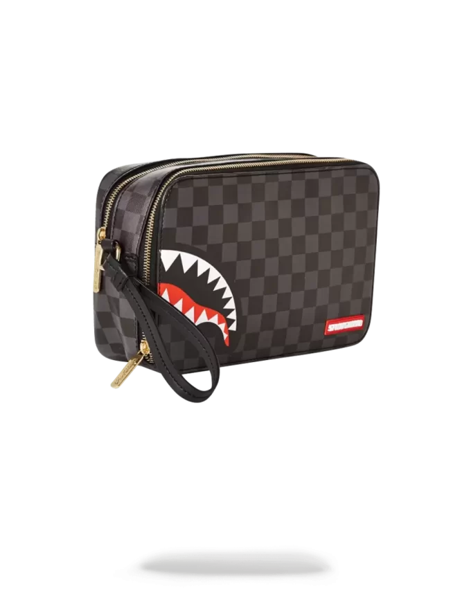 SHARKS IN PARIS (BLACK CHECKERED EDITION) TOILETRY AKA MONEY BAGS SHARKS IN PARIS (BLACK CHECKERED EDITION) TOILETRY AKA MONEY BAGS