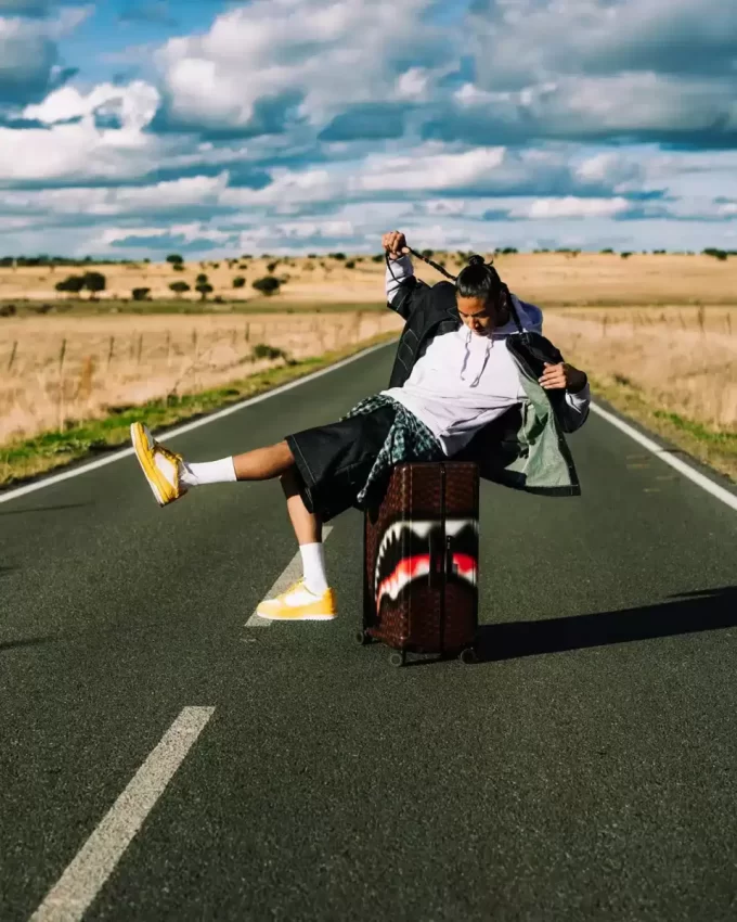 SHARKS IN PARIS BLUR EFFECT FULL SIZE LUGGAGE SHARKS IN PARIS BLUR EFFECT FULL SIZE LUGGAGE