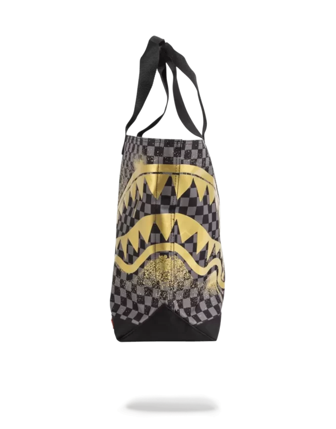 SHARKS IN PARIS GOLD STENCIL TOTE SHARKS IN PARIS GOLD STENCIL TOTE