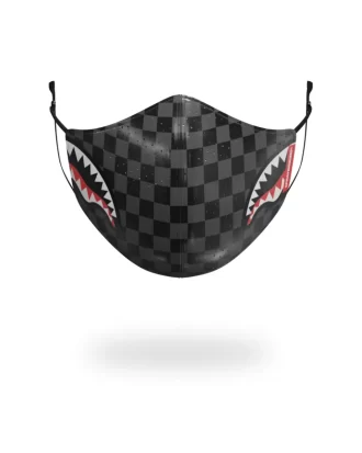 SHARKS IN PARIS (GRAY) VEGAN LEATHER FACE MASK