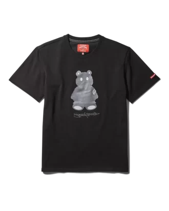 SHORT SLEEVE GRAPHIC MONEY BEAR T-SHIRT (BLACK)