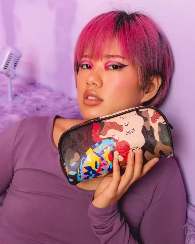 SLICED AND DICED CAMO POUCH