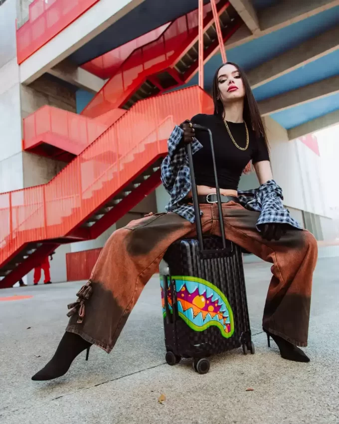 SLIME TAKEOVER HARD SHELL CARRY-ON LUGGAGE SLIME TAKEOVER HARD SHELL CARRY-ON LUGGAGE